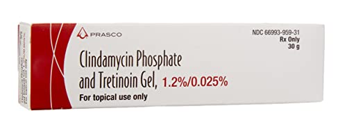 Prasco Clindamycin Phosphate & Tretinoin Gel topical acne treatment.
