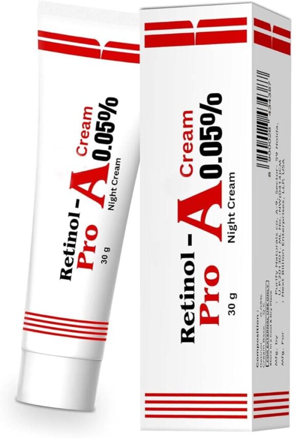 Tretinoin Cream 0.05%, 20g tube. Generic Retin-A.