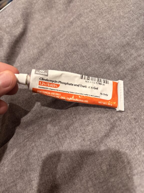Acnatac Clindamycin Phosphate & Tretinoin topical acne treatment.