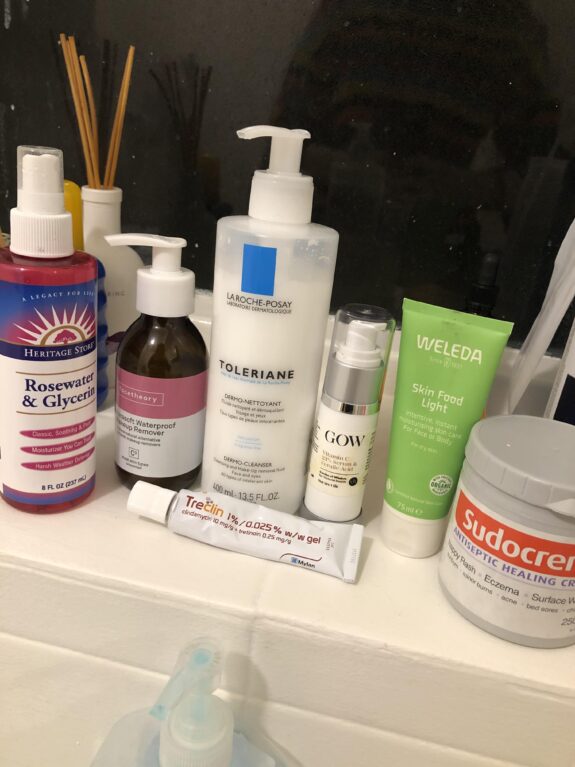 Treclin Gel tube, skincare product.