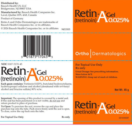 Tretinoin 0.025% Gel tube