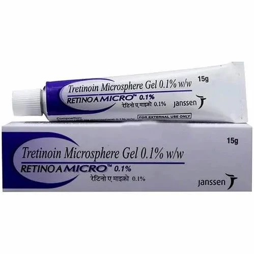 Micronized Tretinoin cream jar.