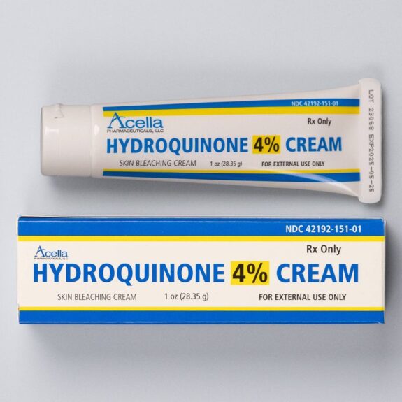 Hydroquinone cream, prescribed medication.