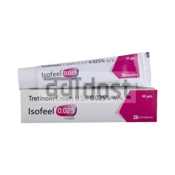 Isofeel 0.025 medication packaging.