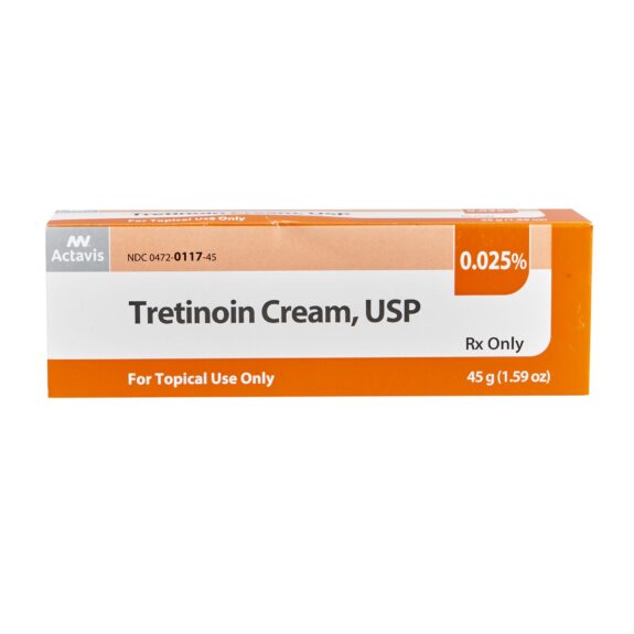 Tretinoin 0.025% Cream, 45g tube