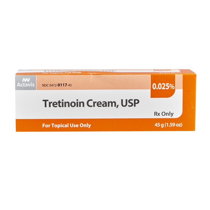 Tretinoin 0.025% Cream, 45g tube