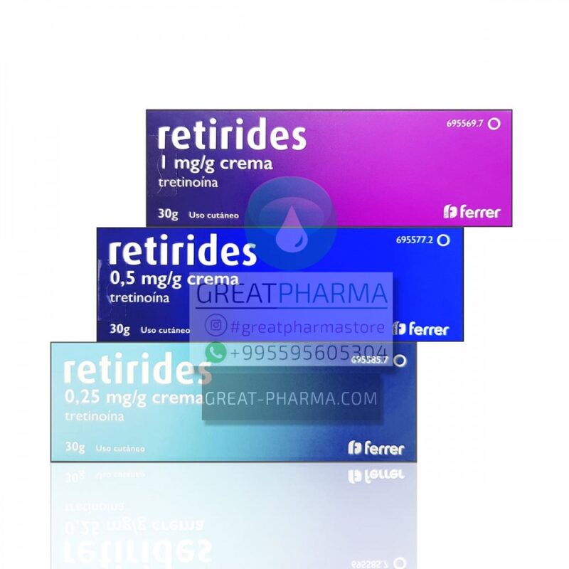 Retirides 0.1 Crema: Anti-wrinkle cream jar.