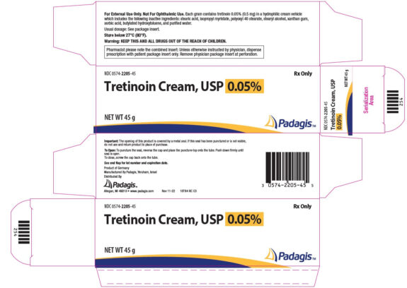 Tretinoin 0.05% Cream, 45g tube