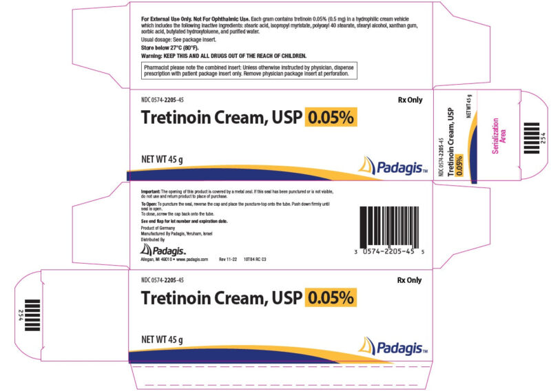 Tretinoin 0.05% Cream, 45g tube