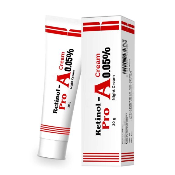 Retin-A 0.05% cream tube.