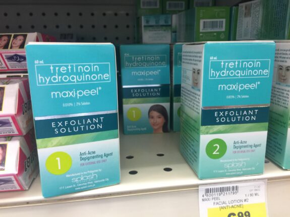 Tretinoin cream, over-the-counter acne treatment.