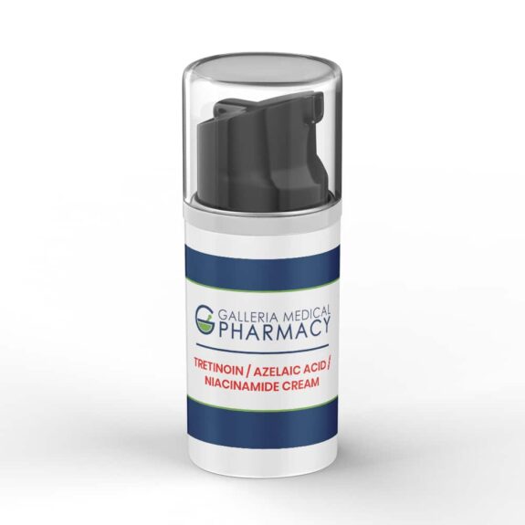 Tretinoin, Niacinamide, Azelaic Acid serum bottle