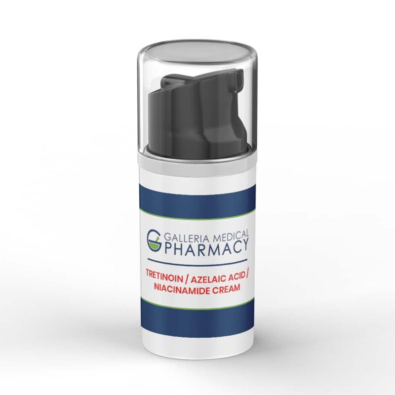 Tretinoin, Niacinamide, Azelaic Acid serum bottle