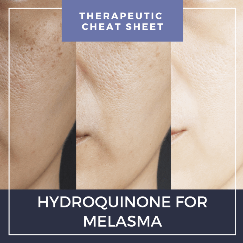 Hydroquinone tretinoin cream or serum. Skincare product.