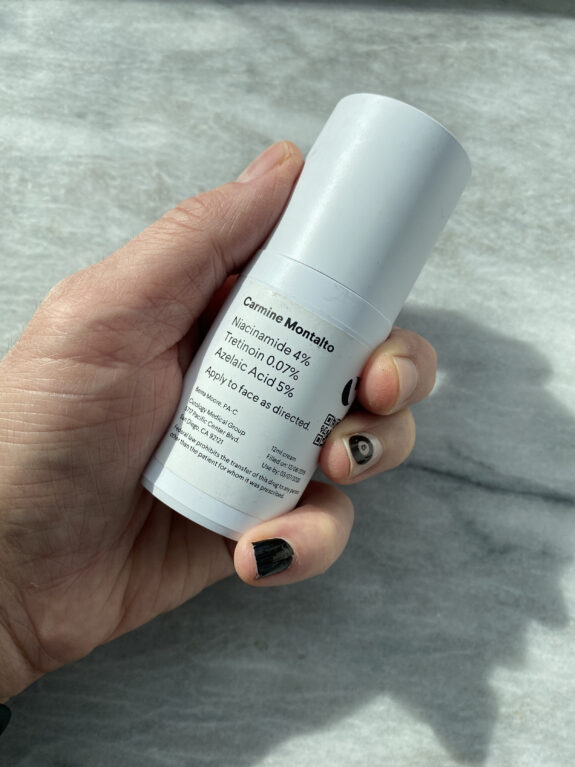 Curology Tretinoin Cream, topical acne treatment.