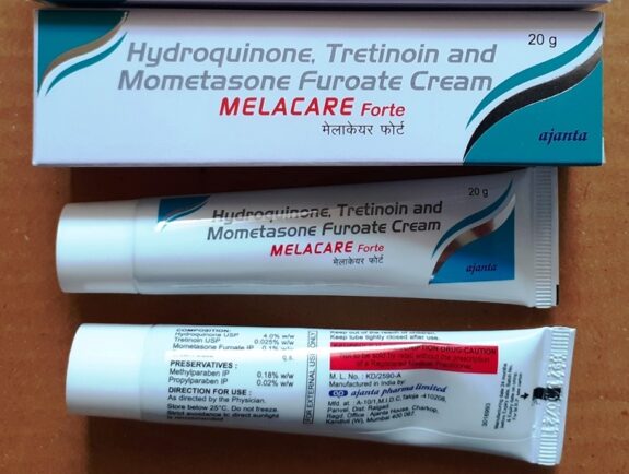 Melacare Cream Hydroquinone tube.