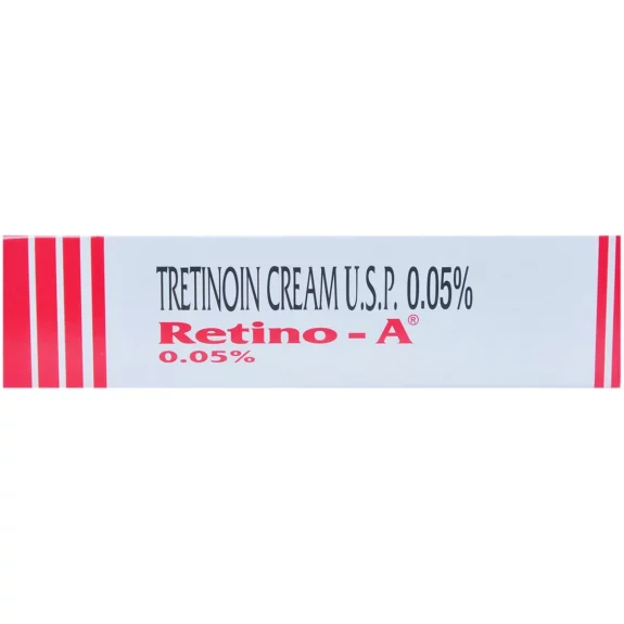 Retino A 0.5% cream tube.