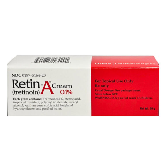 Retin-A cream tube, skincare product.