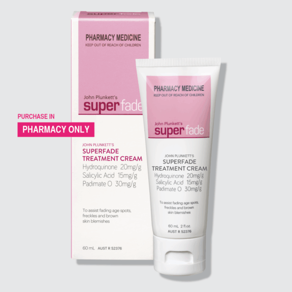Superfade Hydroquinone skin lightening cream.