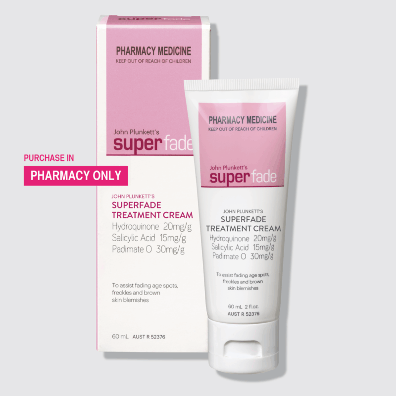 Superfade Hydroquinone skin lightening cream.