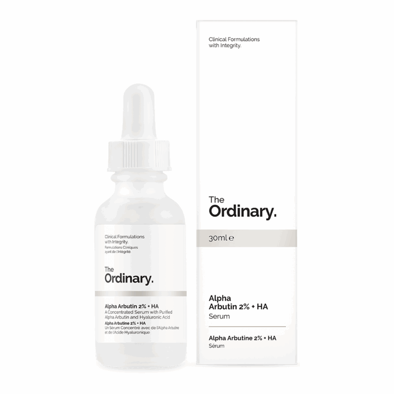 The Ordinary Hydroquinone 2% + Alpha Arbutin 2% serum bottle