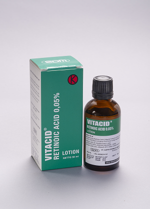 Vitacid Retinoic Acid 0.05% Lotion bottle