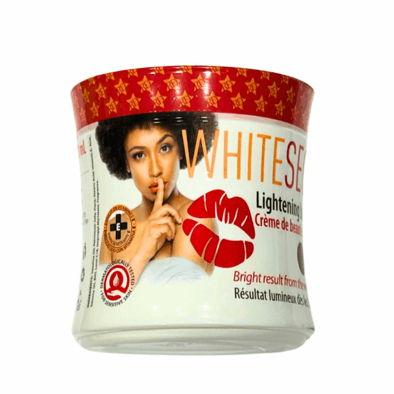 White Secret Hydroquinone skin lightening cream.