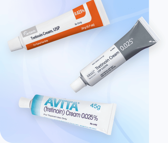 Tretinoin Cream 0.025% for hyperpigmentation treatment.