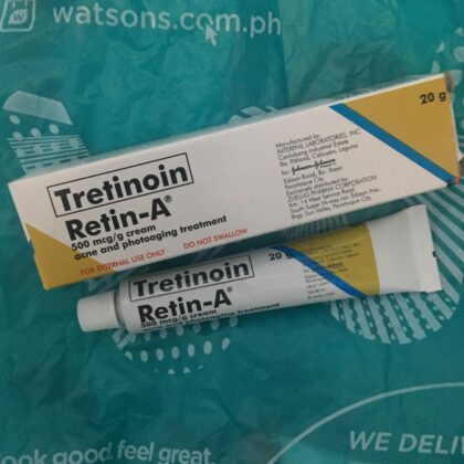 Tretinoin 0.05% cream, Watsons brand.