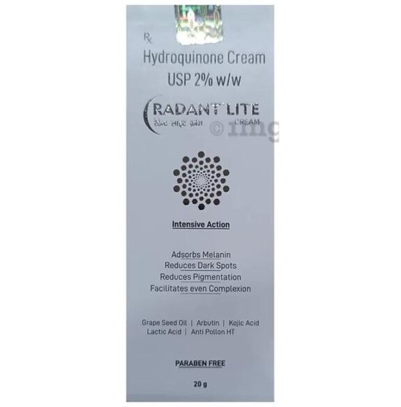 2 Hydroquinone Cream jar.