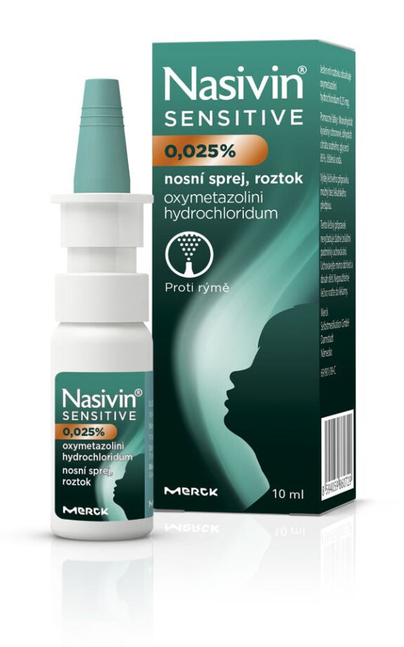 Nasivin 0.025 nasal spray bottle
