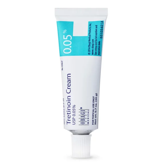 Tretinoin Cream 0.05% for wrinkle reduction.