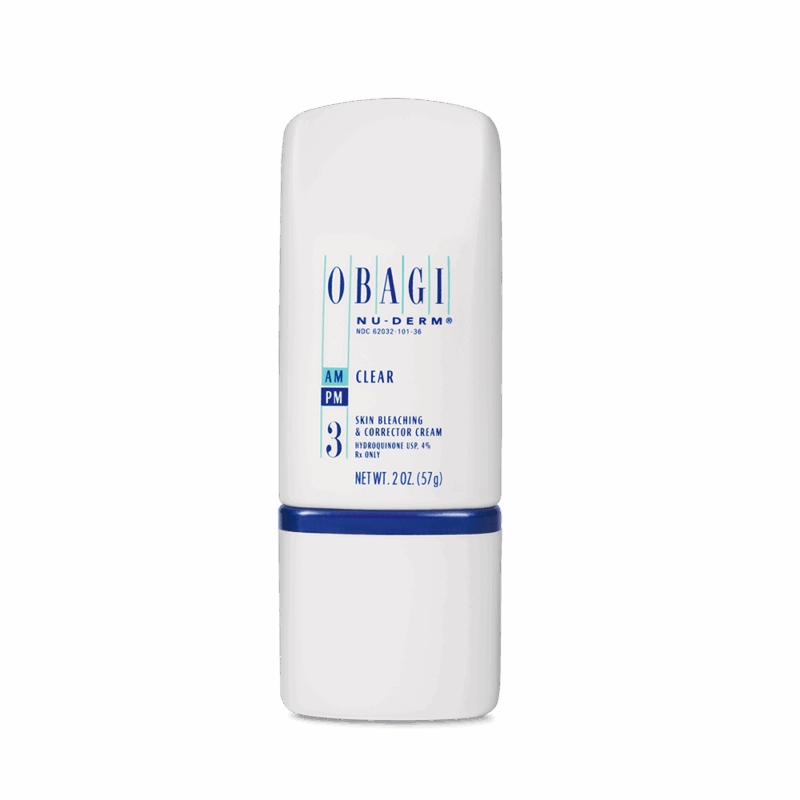Obagi Clear 4 system, skincare products.