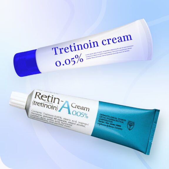 Non-prescription tretinoin cream tube.