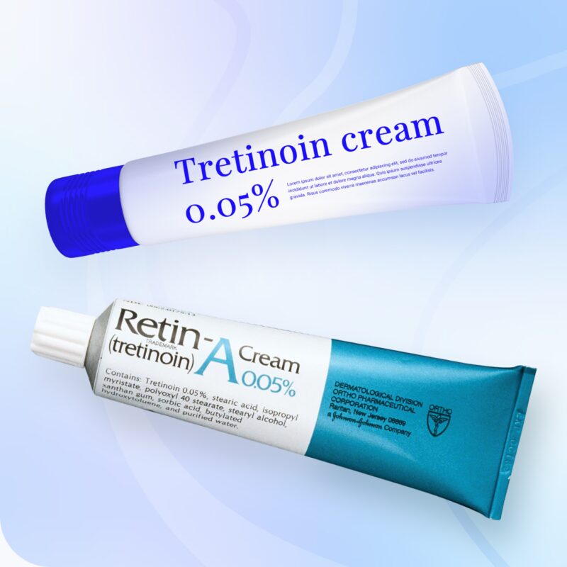 Tretinoin cream, topical acne treatment.