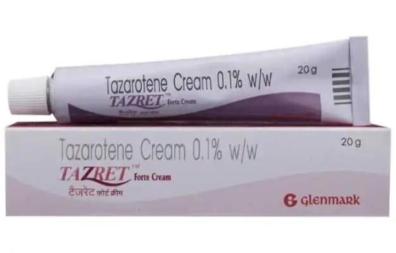Tazarotene Cream 0.1% topical acne treatment.