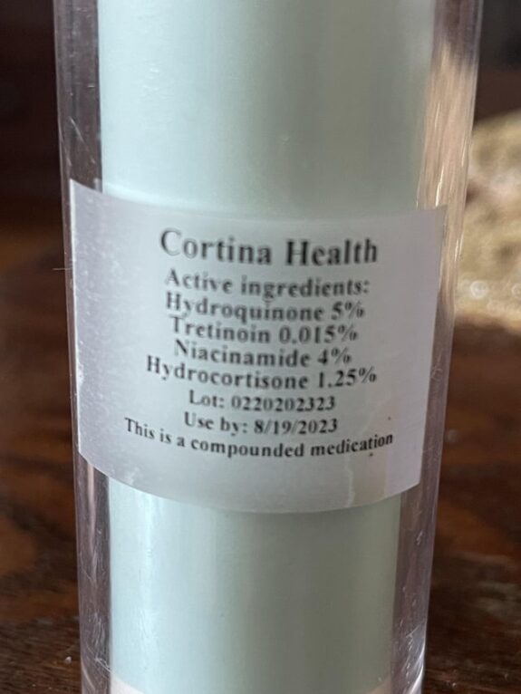 Tretinoin 0.015% & Niacinamide 4% serum.
