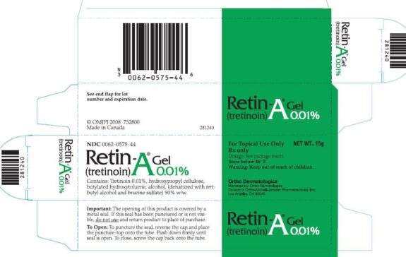 Tretinoin Retin-A cream tube.