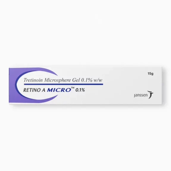 Retino Micro 0.1% serum bottle.