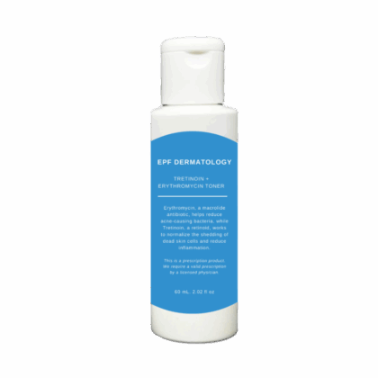 Tretinoin and antibiotic cream tube.
