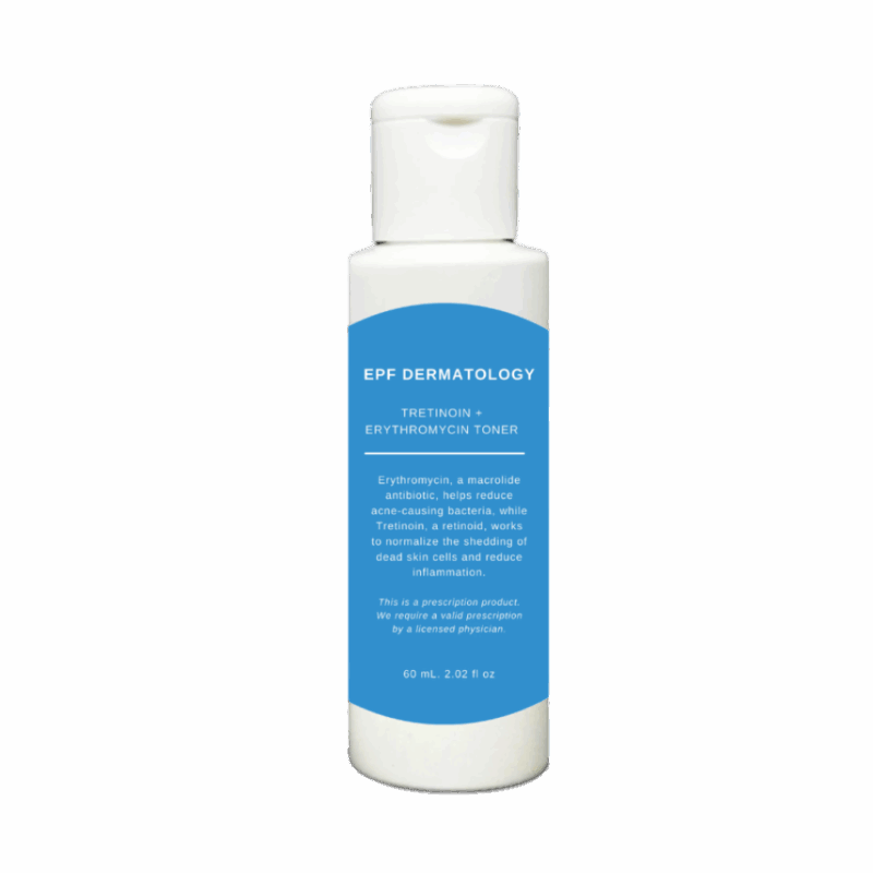 Tretinoin and antibiotic cream tube.