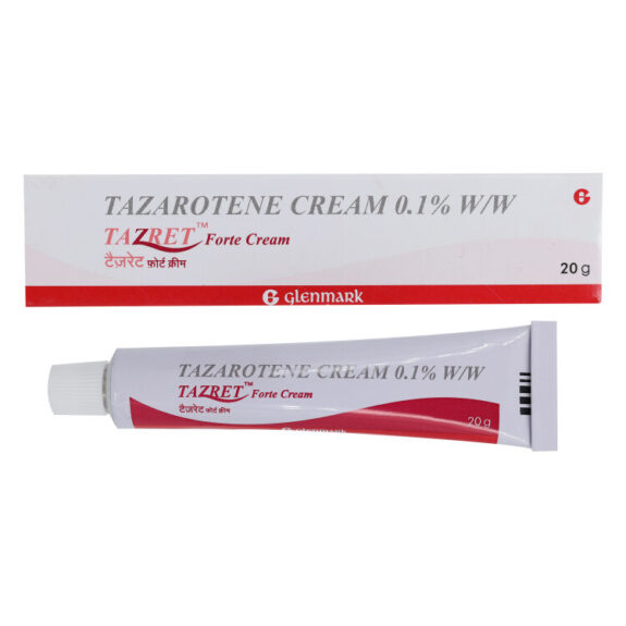 Tazret Cream: Product image showing packaging and/or tube.