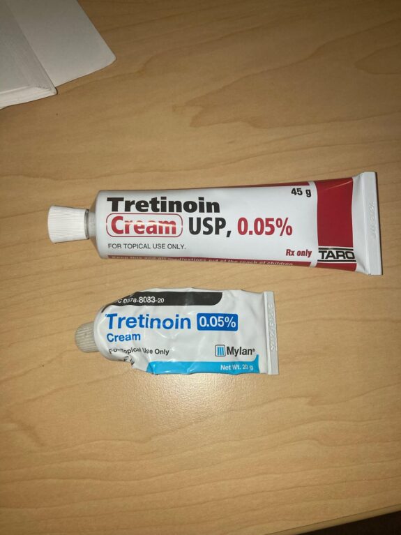 Tretinoin Cream USP, topical acne treatment.