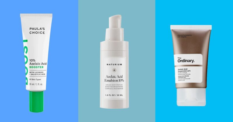 Azelaic acid rosacea treatment products.