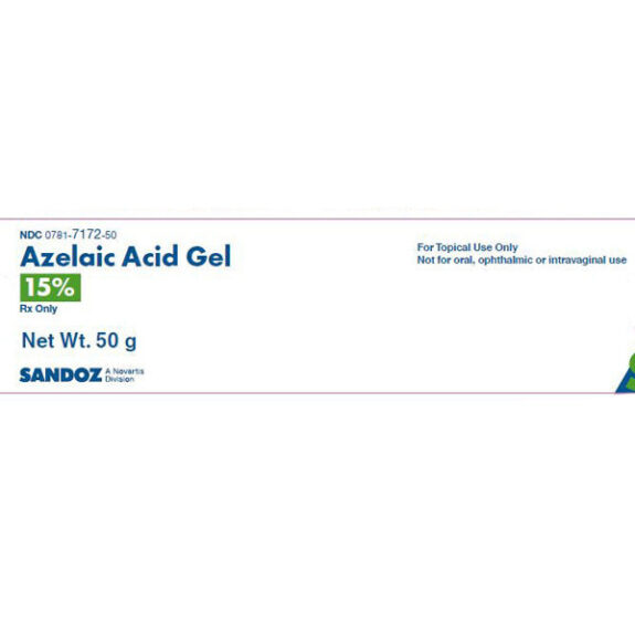 Sandoz Azelaic Acid Gel tube.