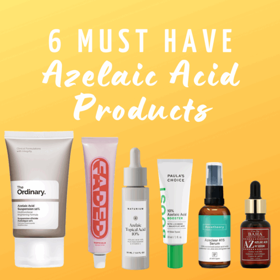 Azelaic acid serum bottle and packaging.