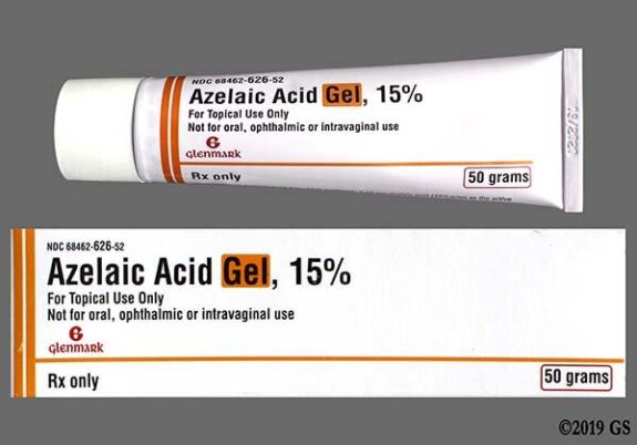 Prescription Azelaic Acid cream tube.