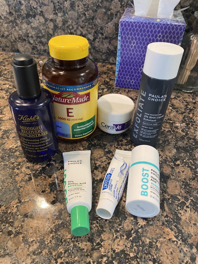 Azelaic acid and adapalene topical treatment.