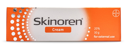 Skinoren cream tube.