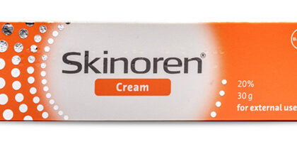 Skinoren Cream tube, packaging close-up.